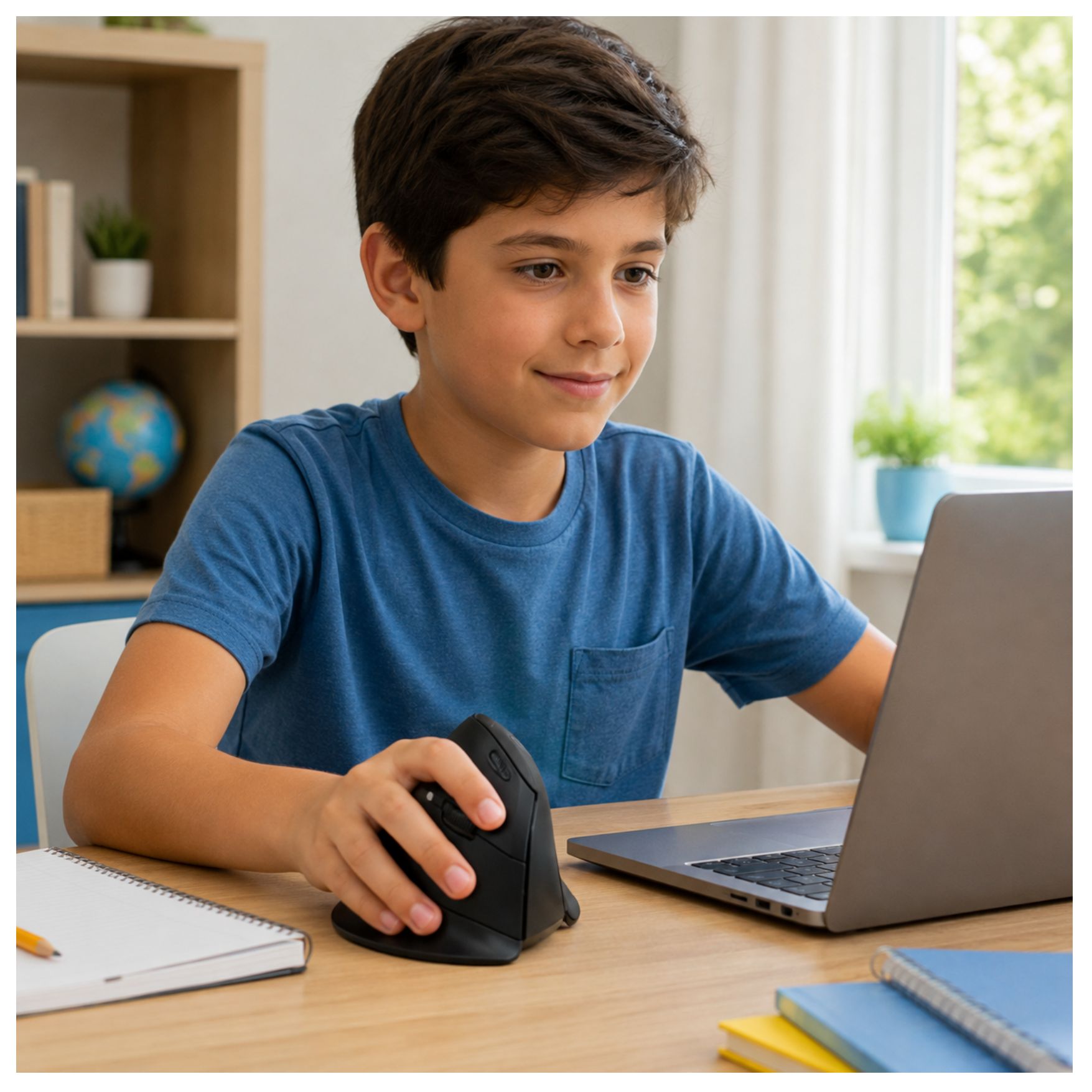 MOUSE ERGONÓMICO VERTICAL INALÁMBRICO ROMAX 2.4 GHZ PARA LAPTOP NOTEBOOK - 6