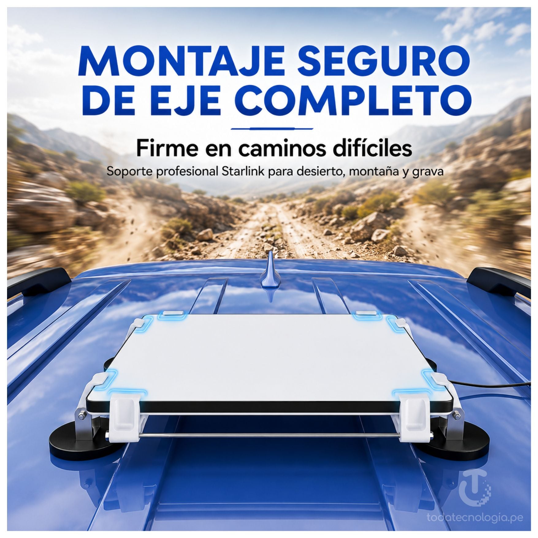 BASE SOPORTE MAGNÉTICO DE ANTENA STARLINK MINI PARA CARRO AUTO, BARCOS, CAMPING Y VIAJES - 2