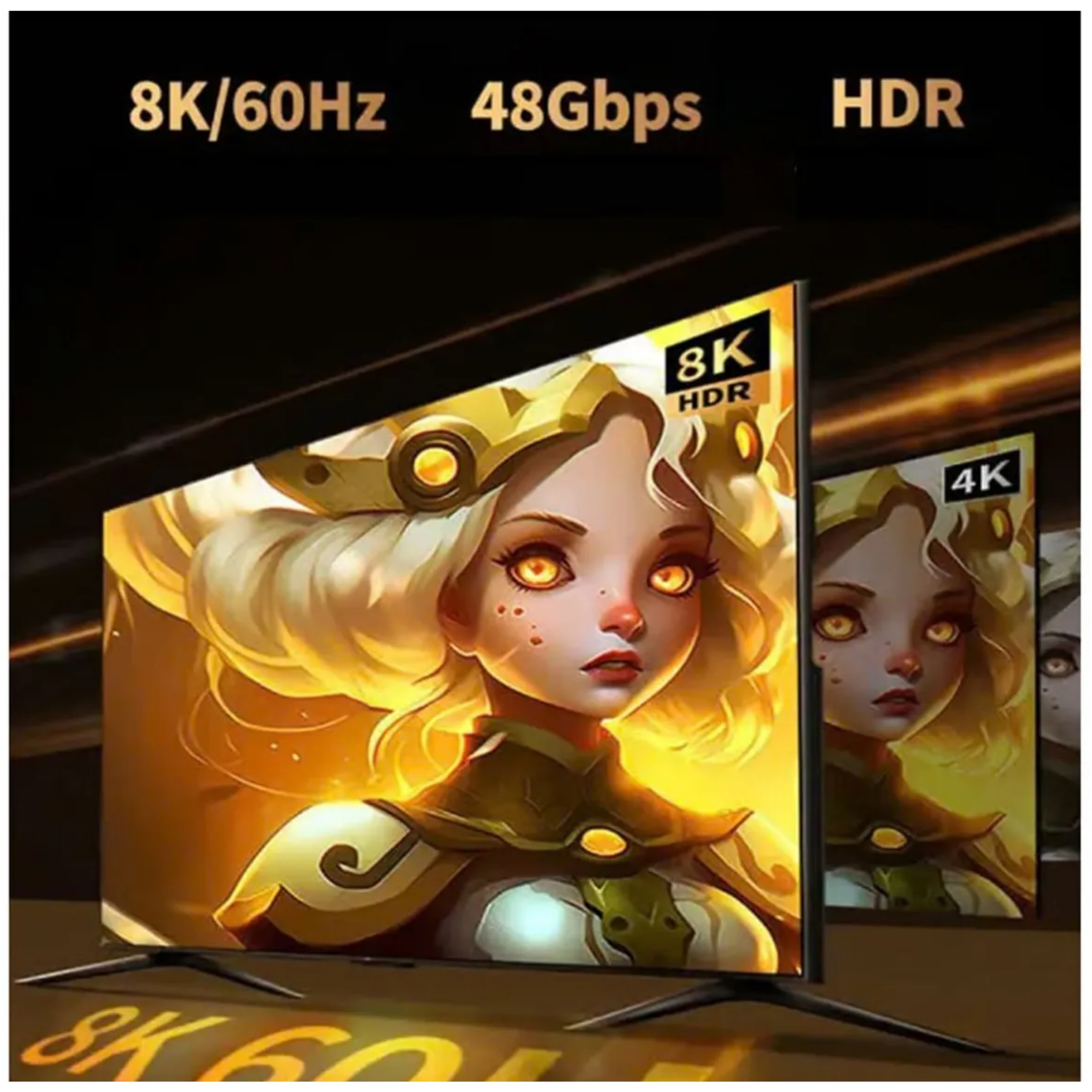 CABLE HDMI UGREEN 8K HDMI 2.1 48GBPS HDR 1 METRO 60HZ - 4