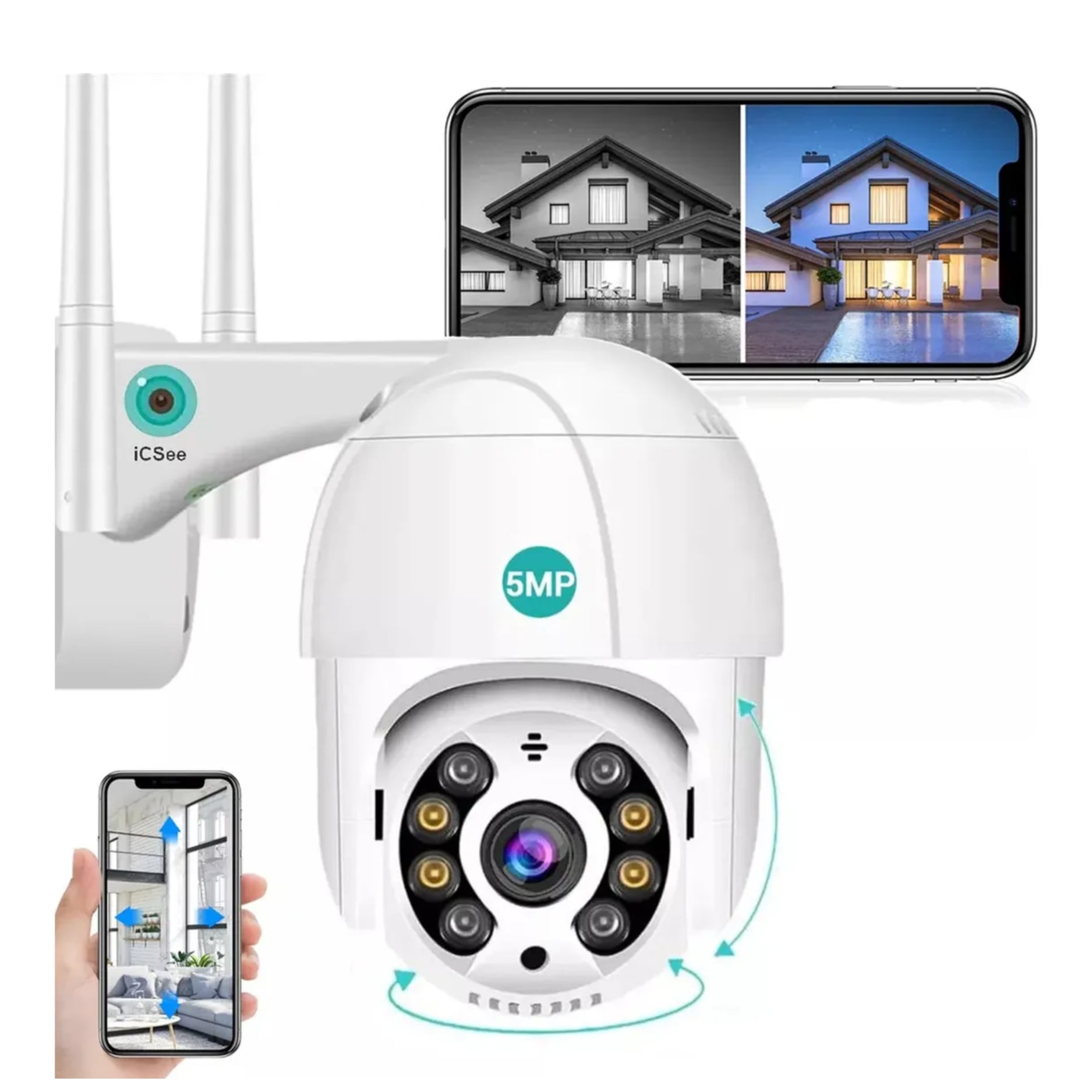 CAMARA DE SEGURIDAD VIGILANCIA PTZ IP WIFI FULL HD MONITORIA DESDE CELULAR - 3