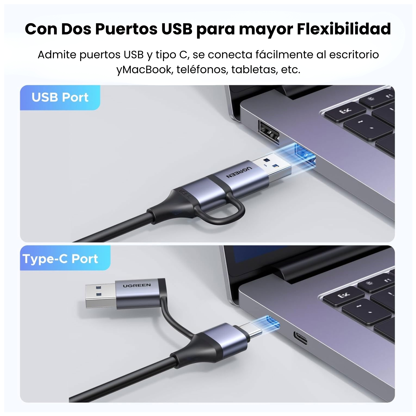 CAPTURADOR DE VIDEO UGREEN USB TYPE C HDMI 2K 30HZ CÁMARAS Y LAPTOP  MACBOOK - 6
