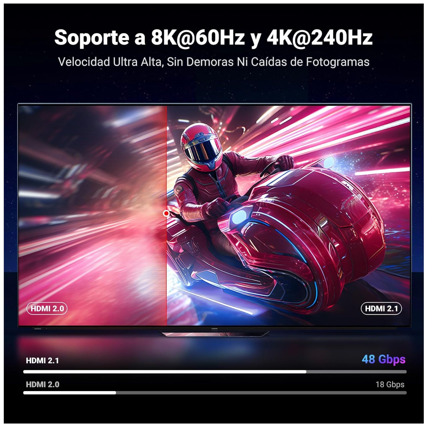 CABLE HDMI UGREEN 8K 60HZ HDMI 2.1 48GBPS DOLBY ATMOS HDR 10 METROS UGREEN HD171 - 25914 10M - 2