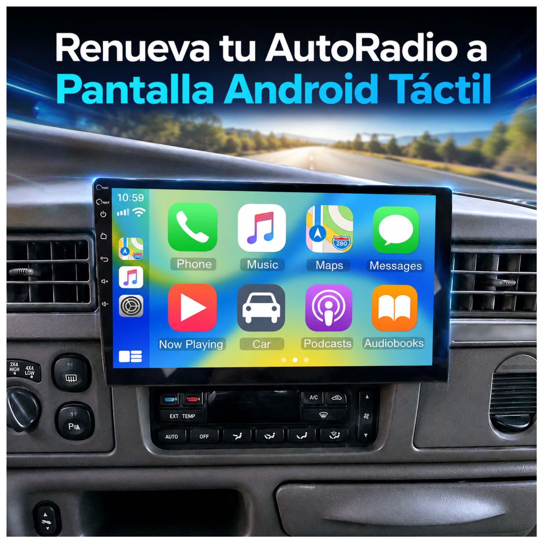 AUTORADIO ANDROID CON PANTALLA TACTIL 10 PULGADAS 2+32GB GPS WIFI BLUETOOTH Y CÁMARA RETROVISOR - 4