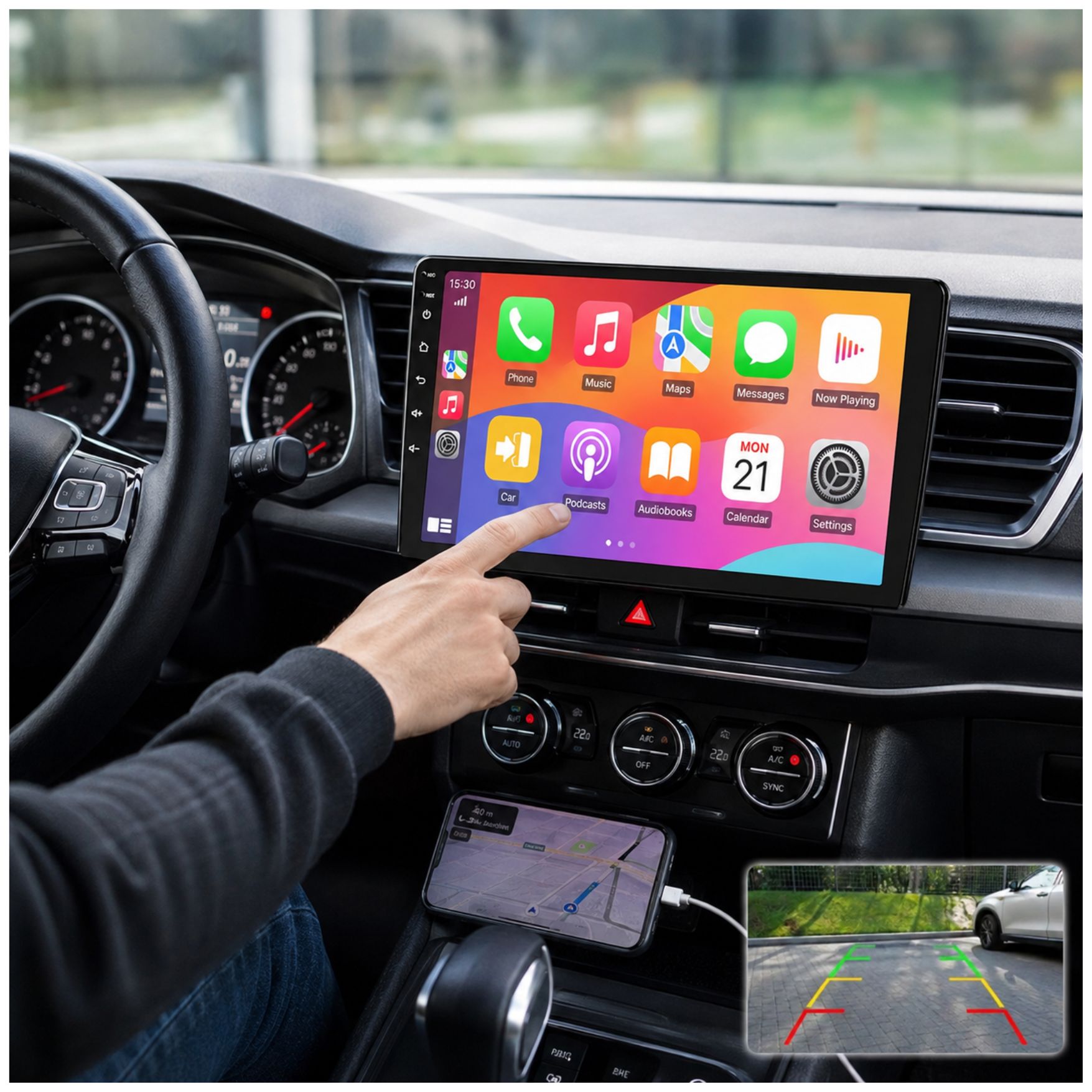 AUTORADIO ANDROID CON PANTALLA TACTIL 10 PULGADAS 2+32GB GPS WIFI BLUETOOTH Y CÁMARA RETROVISOR - 7