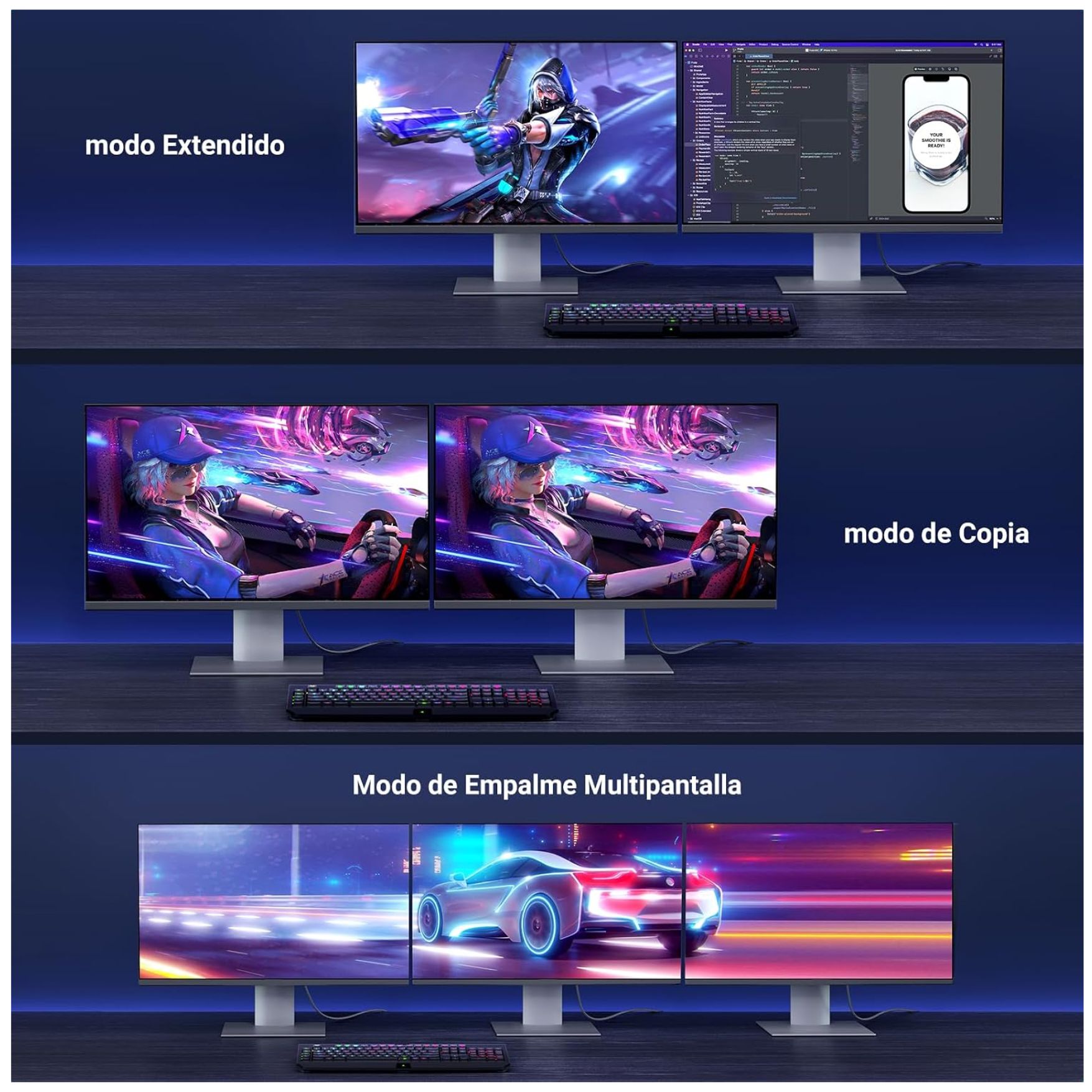 CABLE DISPLAYPORT UGREEN SOPORTA 8K@60HZ, 4K@144HZ/240HZ, 32.4 GBPS CABLE DPI 3 METROS - 6
