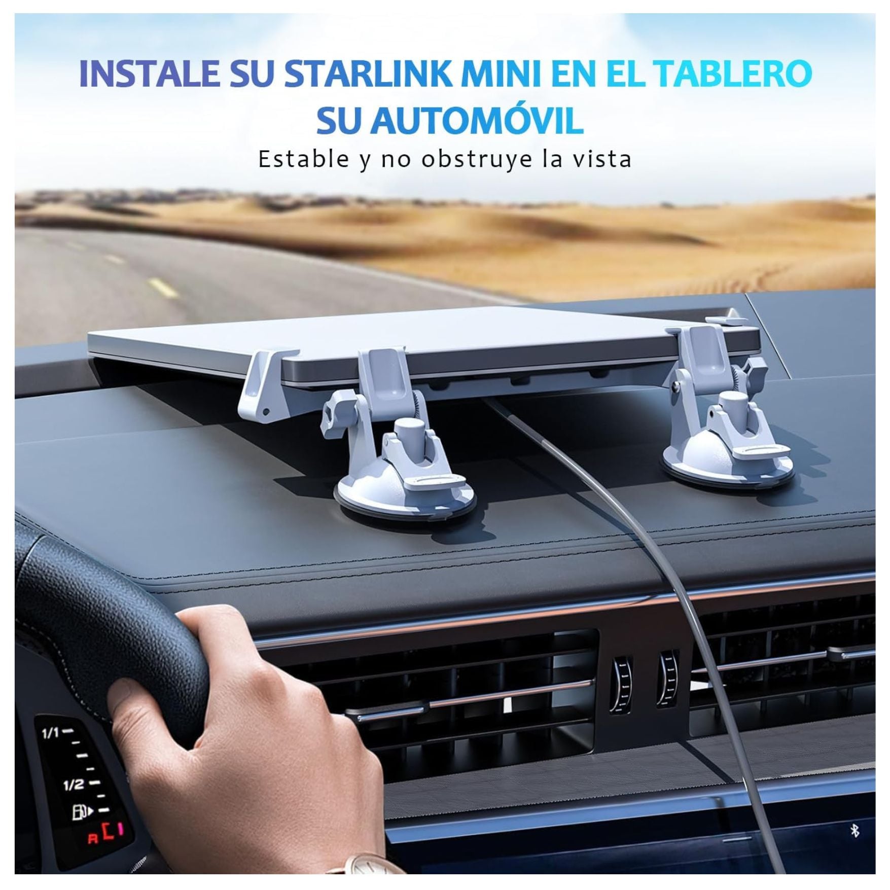 BASE SOPORTE DE ANTENA STARLINK MINI CON VENTOSA PARA CARRO AUTO, BARCOS, CAMPING Y VIAJES - 2