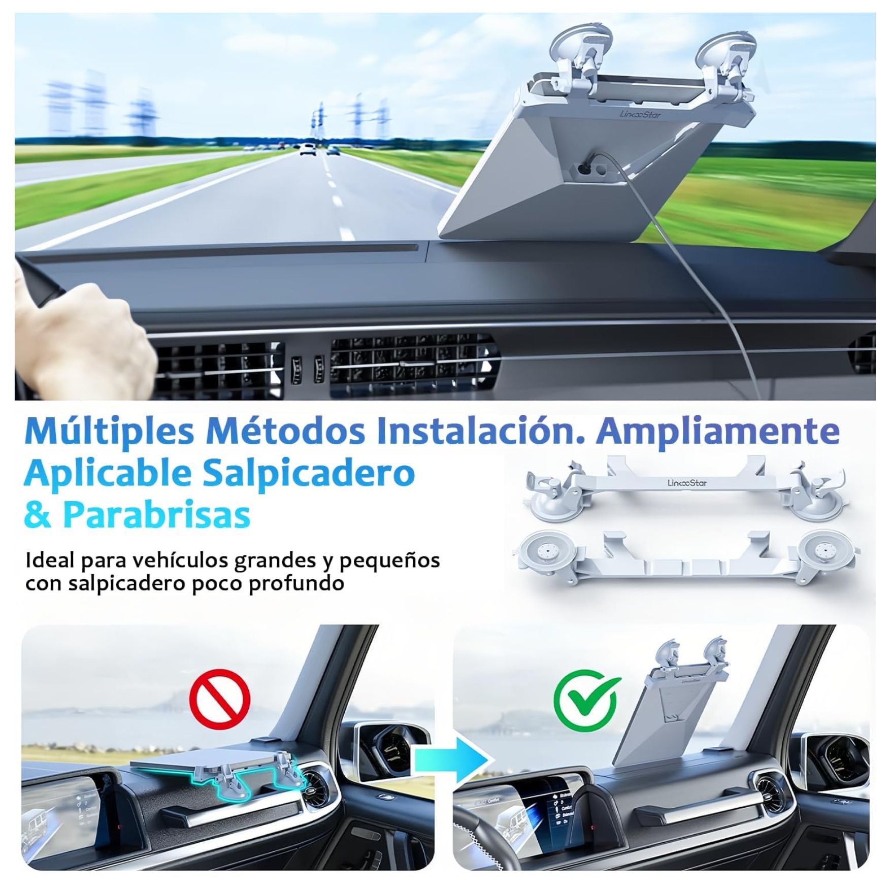 BASE SOPORTE DE ANTENA STARLINK MINI CON VENTOSA PARA CARRO AUTO, BARCOS, CAMPING Y VIAJES - 5