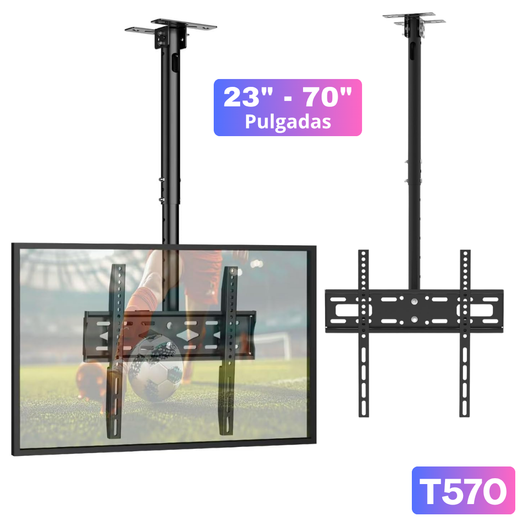 RACK PARA TELEVISOR TV LCD LED PARA TECHO RACK METAL SOPORTE TELEVISOR 23 A 70 PULGADAS - 1