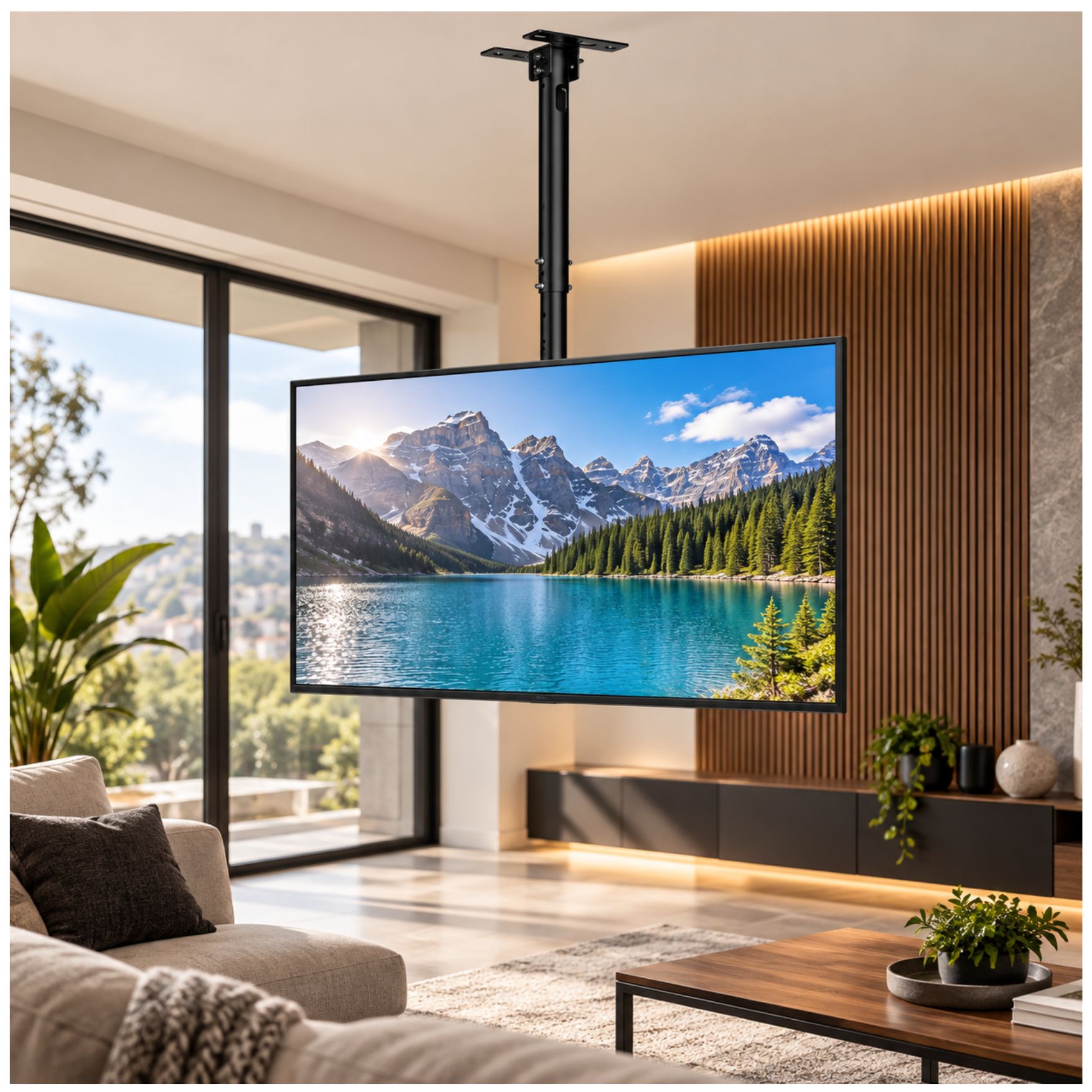 RACK PARA TELEVISOR TV LCD LED PARA TECHO RACK METAL SOPORTE TELEVISOR 23 A 70 PULGADAS - 6