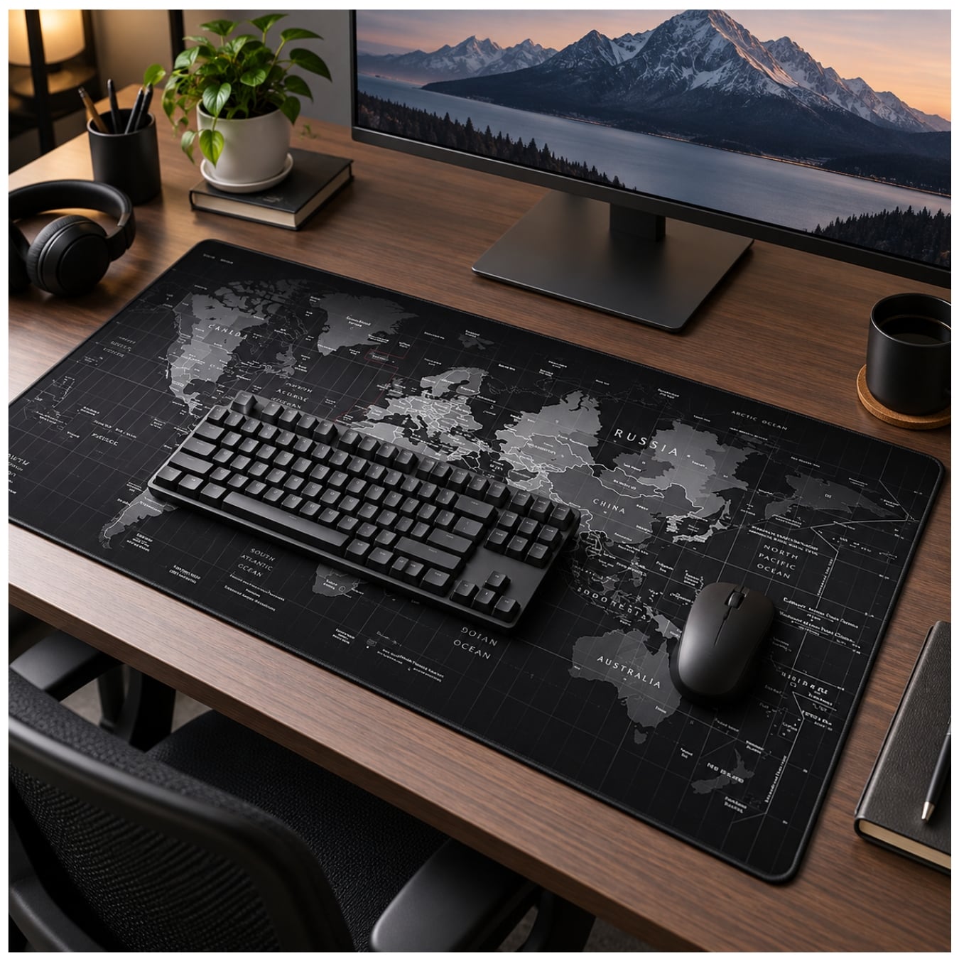 PAD MOUSE GAMER XXL 90×40 CM PARA TECLADO MOUSE ALFOMBRILLA ANTIDESLIZANTE GAMING MAPAMUNDI - 6