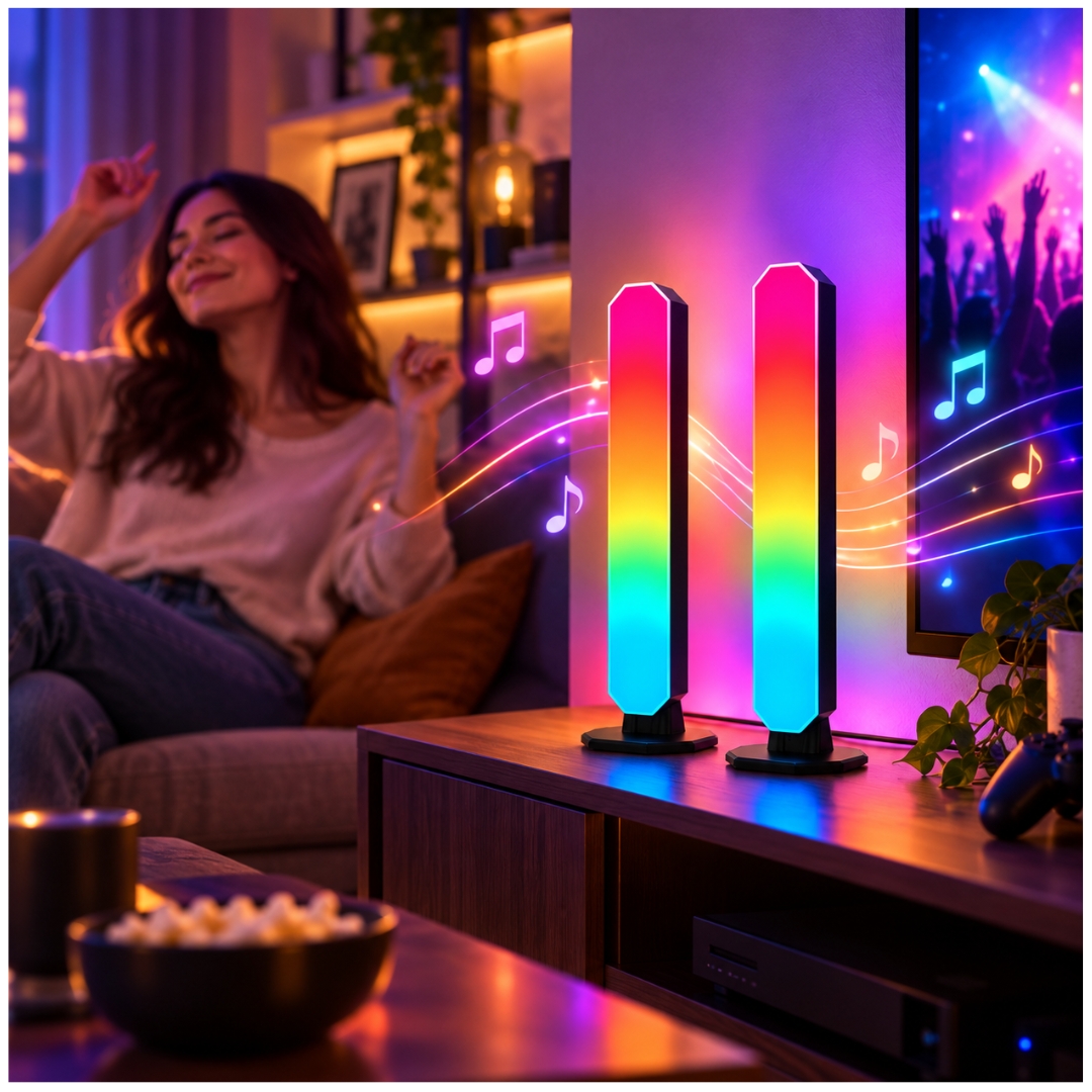 BARRAS DE LUCES LED RGB APP CONTROL REMOTO INTELIGENTE BLUETOOTH RITMICA USB - 5