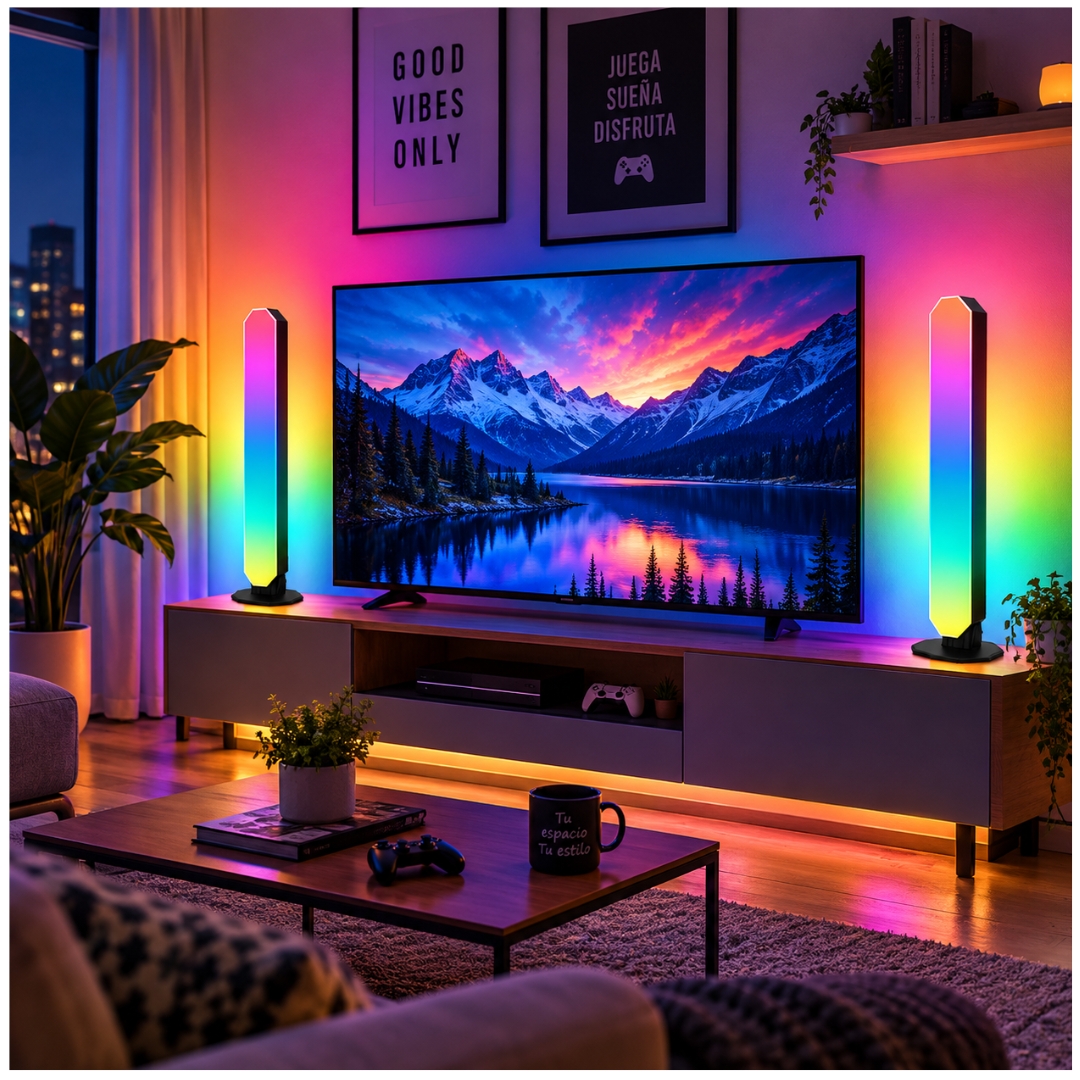 BARRAS DE LUCES LED RGB APP CONTROL REMOTO INTELIGENTE BLUETOOTH RITMICA USB - 6
