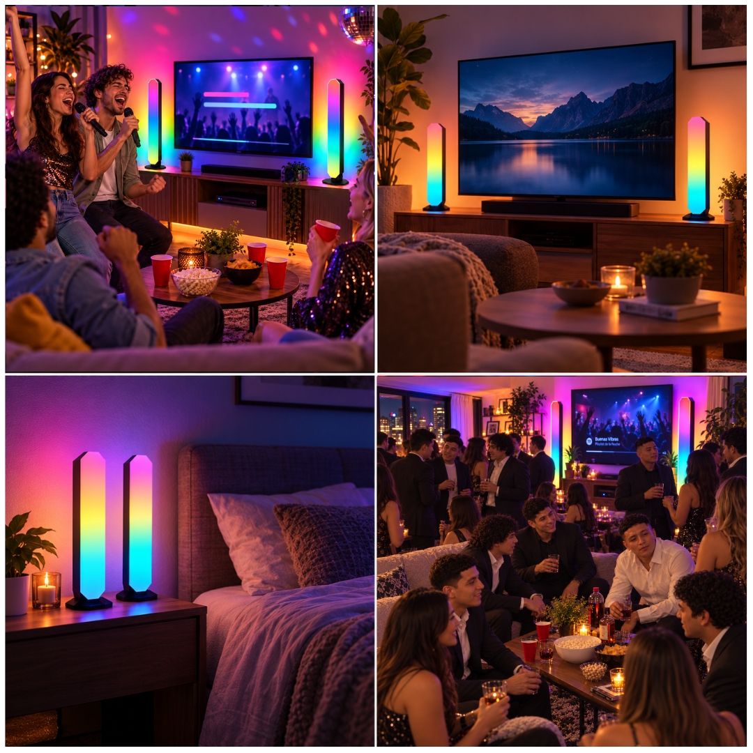 BARRAS DE LUCES LED RGB APP CONTROL REMOTO INTELIGENTE BLUETOOTH RITMICA USB - 7