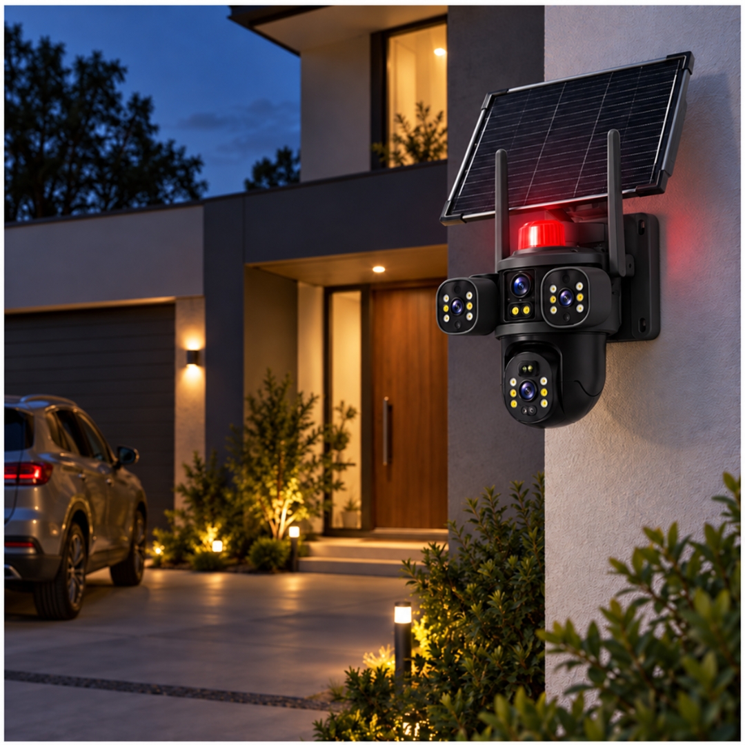 CÁMARA SEGURIDAD VIGILANCIA SOLAR PTZ WIFI 2.4 TRIPLE LENTE VISIÓN NOCTURNA Y AUDIO BIDIRECCIONAL - 7