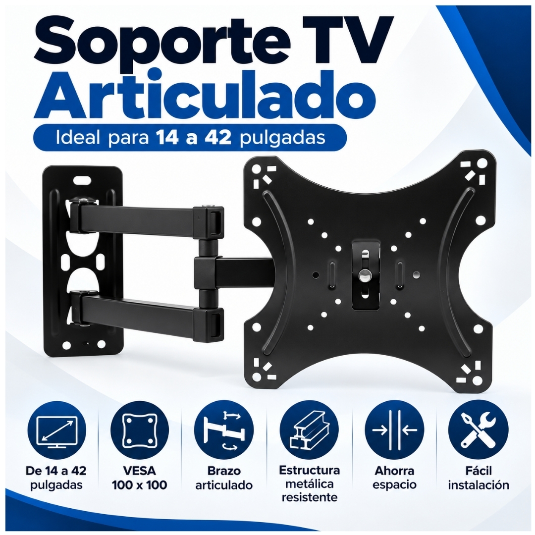 RACK SOPORTE PARA TV Y MONITOR 14 A 42 PULGADAS VESA 100X100 - 2