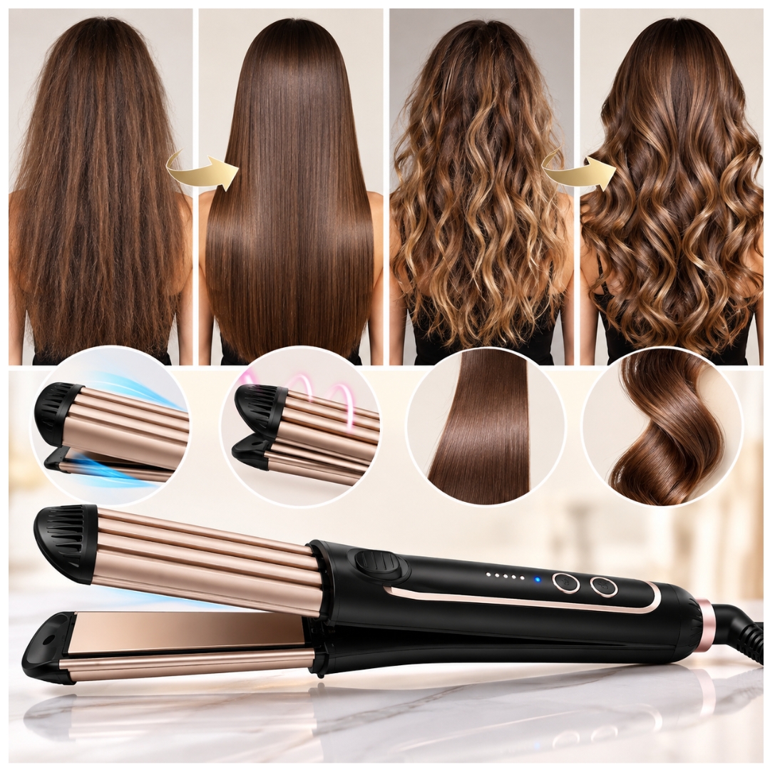 PLANCHA PROFESIONAL ALISADORA RIZADORA PARA CABELLO ROZIA HR-866 - 3
