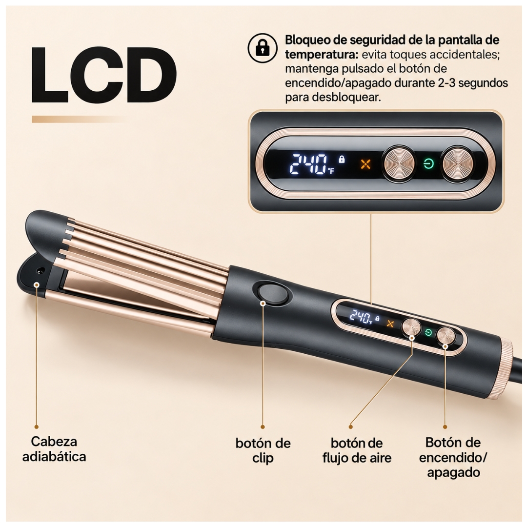 PLANCHA PROFESIONAL ALISADORA RIZADORA PARA CABELLO ROZIA HR-866 - 6