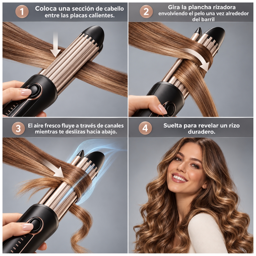 PLANCHA PROFESIONAL ALISADORA RIZADORA PARA CABELLO ROZIA HR-866 - 7