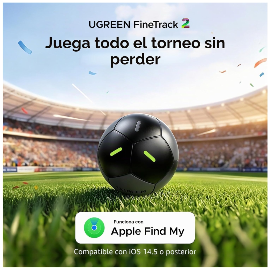 RASTREADOR LOCALIZADOR INTELIGENTE UGREEN FINE TRACK2 PARA IPHONE DISEÑO BALÓN IP68 FT309 - 3