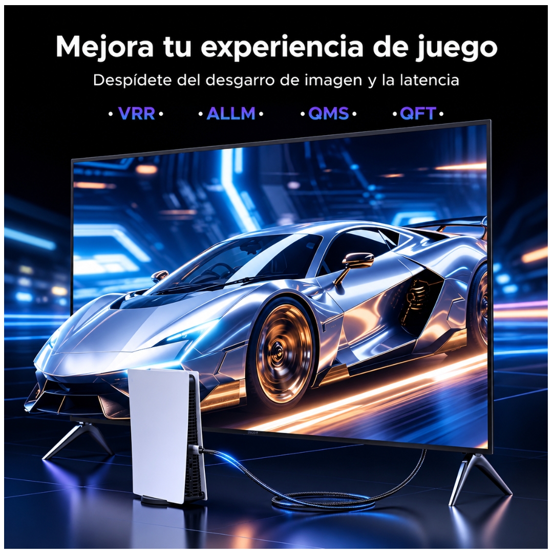 CABLE HDMI 2.1 UGREEN 8K 60HZ 48GBPS 2 METROS 90° HD188 - 85169 - 6