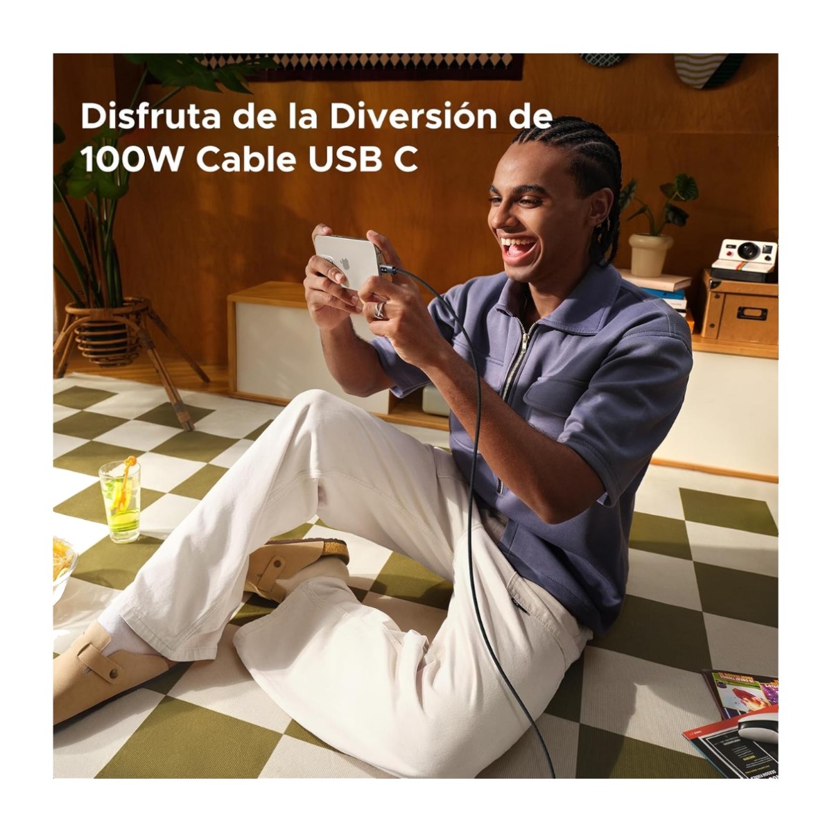 CABLE UGREEN TIPO C 100W CARGA RAPIDA 1 METRO TRANSFERENCIA 480MBPS CON PANTALLA DIGITAL - 7