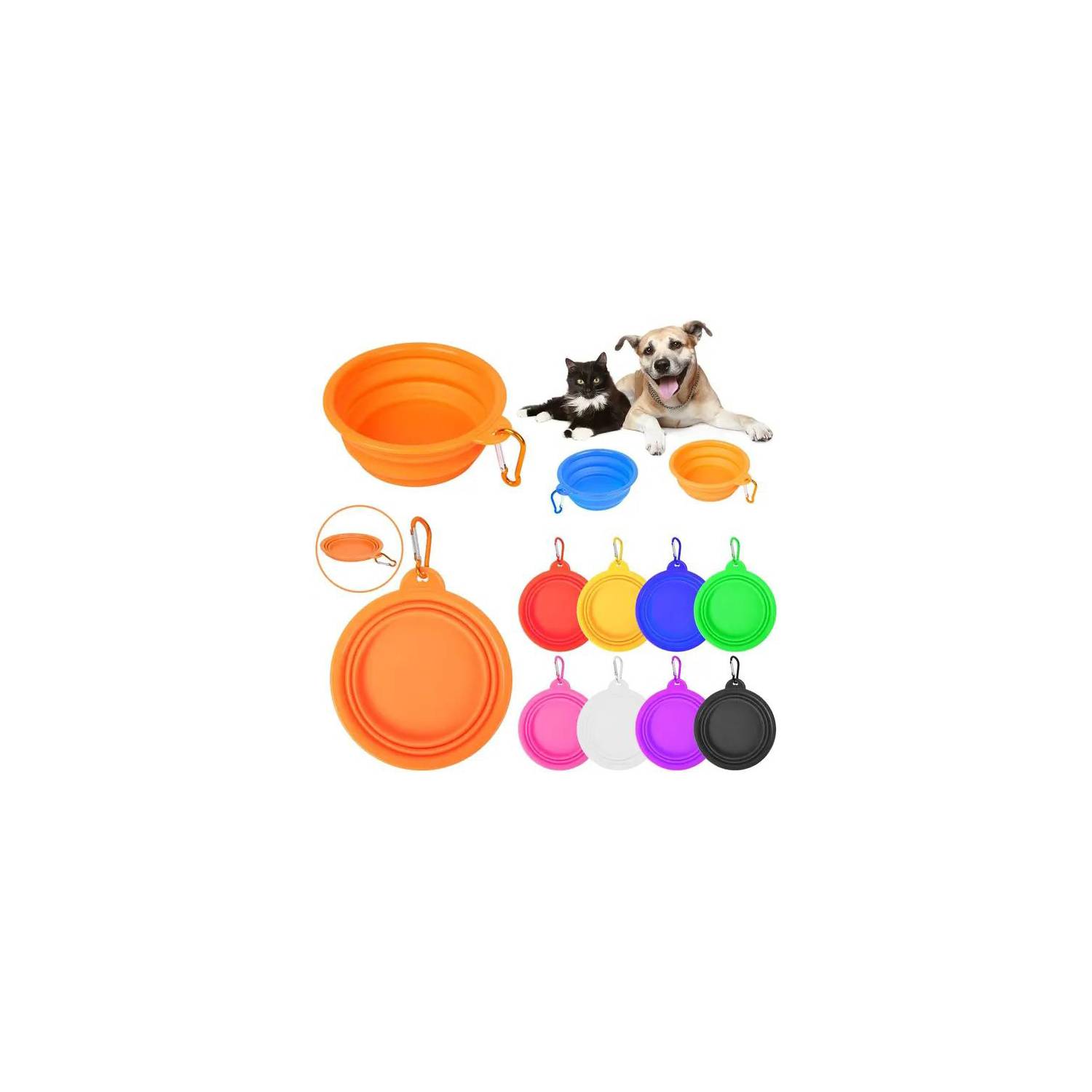 PLATO PERRO SILICONA PLEGABLE MASCOTA 350ML - 2