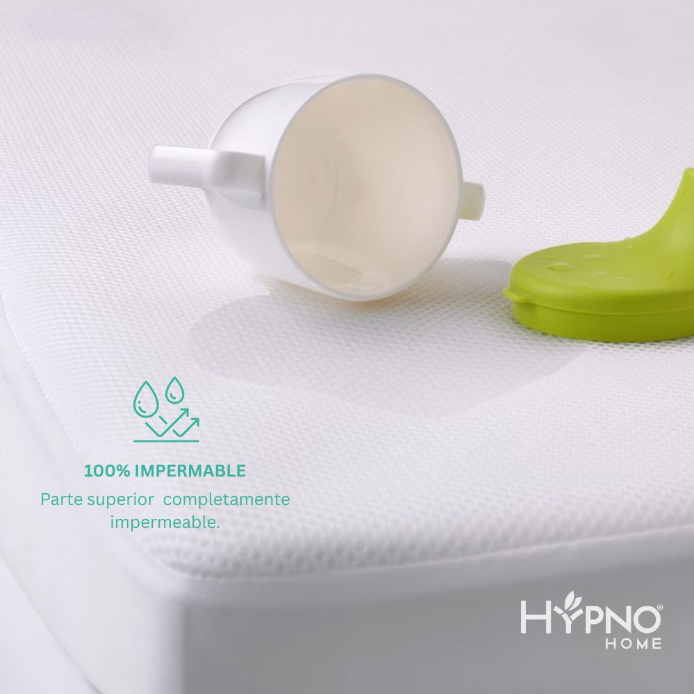 FUNDA DE COLCHON IMPERMEABLE HYPNO KING C/CIERRE DE BAMBU - BLANCO - 3