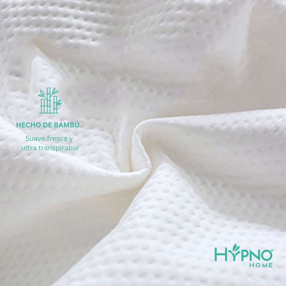 FUNDA DE COLCHON IMPERMEABLE HYPNO KING C/CIERRE DE BAMBU - BLANCO - 6