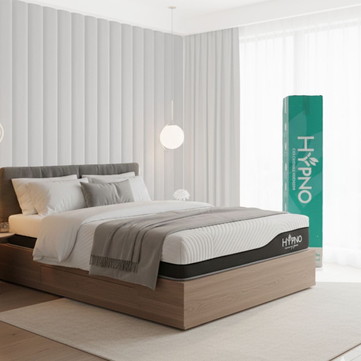 Colchón de Memory Foam Hypno 1.5plz Con Funda Bambú - 1