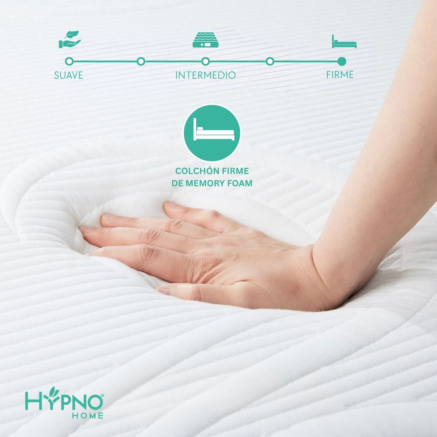 COLCHÓN DE MEMORY FOAM HYPNO 1PLZ CON FUNDA BAMBÚ - 2