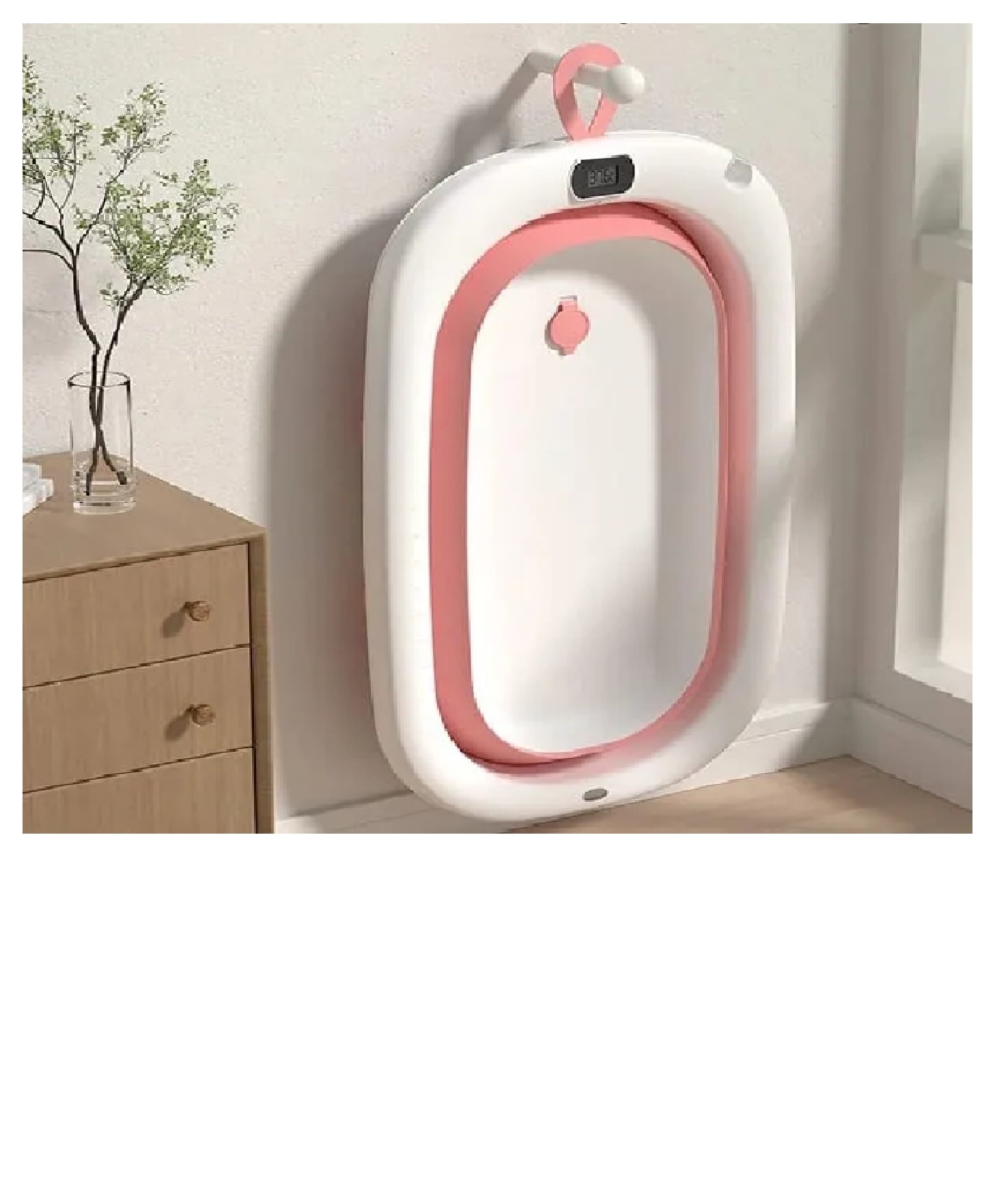 BAÑERA PLEGABLE CON TERMOMETRO MAS COJIN PARA BEBE - 3