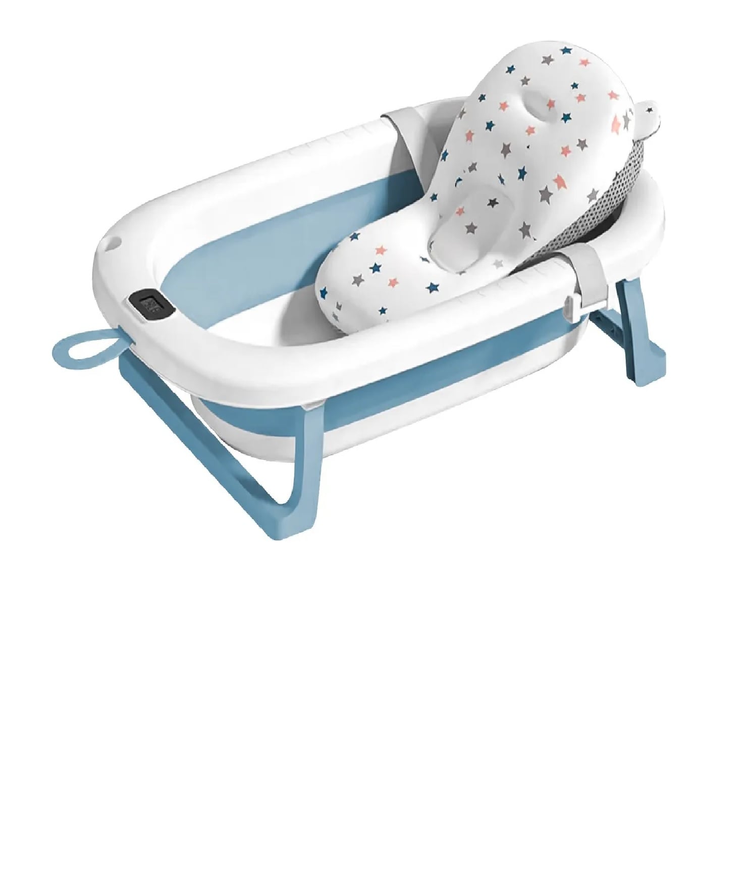 BAÑERA PLEGABLE CON TERMOMETRO MAS COJIN PARA BEBE - 1