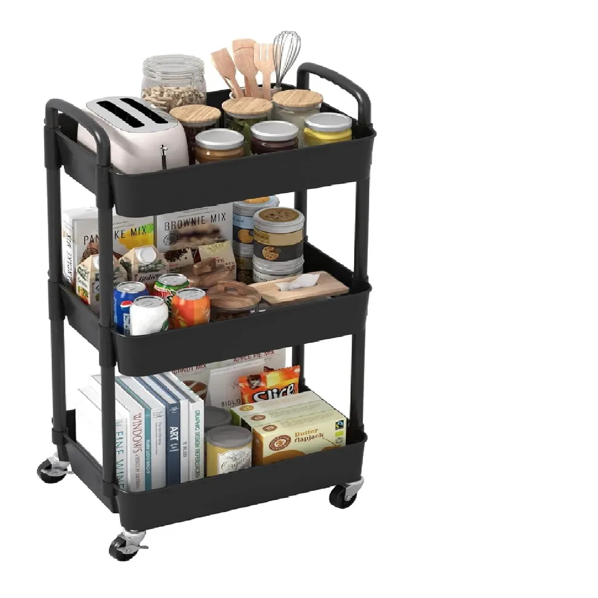 CARRITO DE ALMACENAMIENTO RODANTE ORGANIZADOR DE 3 NIVELES - 3
