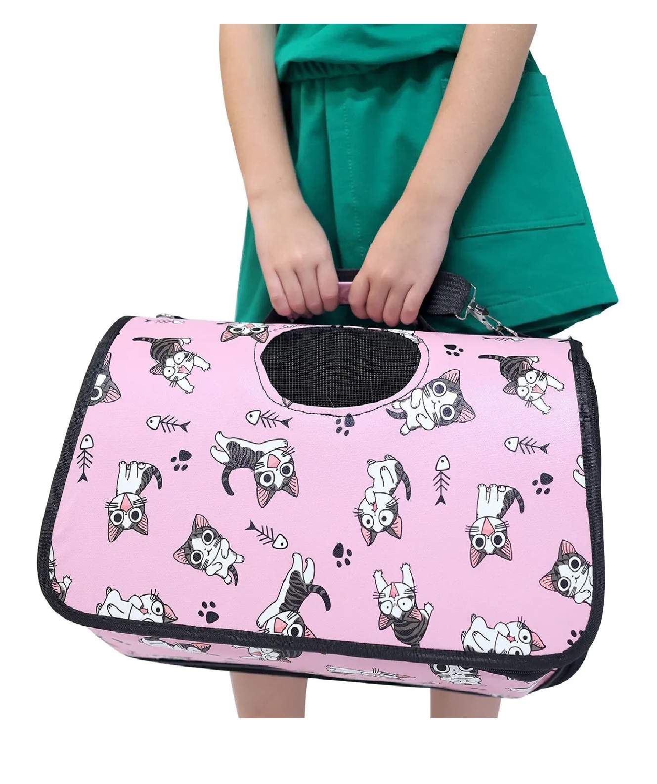 BOLSO MOCHILA TRANSPORTADORA PARA PERROS GATOS MASCOTAS - 4