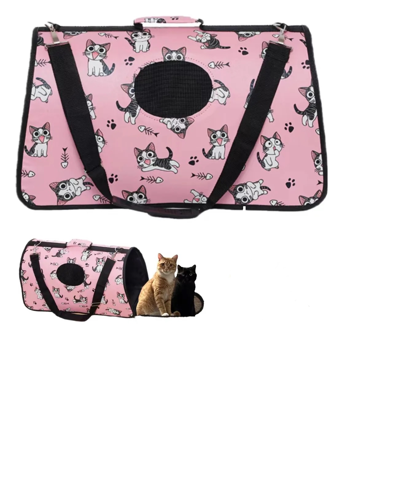 BOLSO MOCHILA TRANSPORTADORA PARA PERROS GATOS MASCOTAS - 7