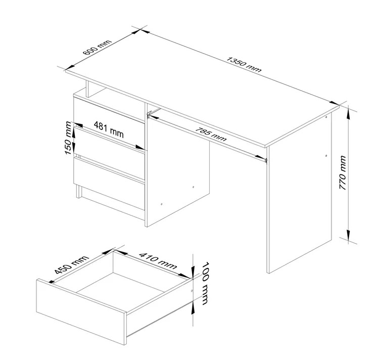 ESCRITORIO PARA PC FRISK NACION MUEBLES - 2