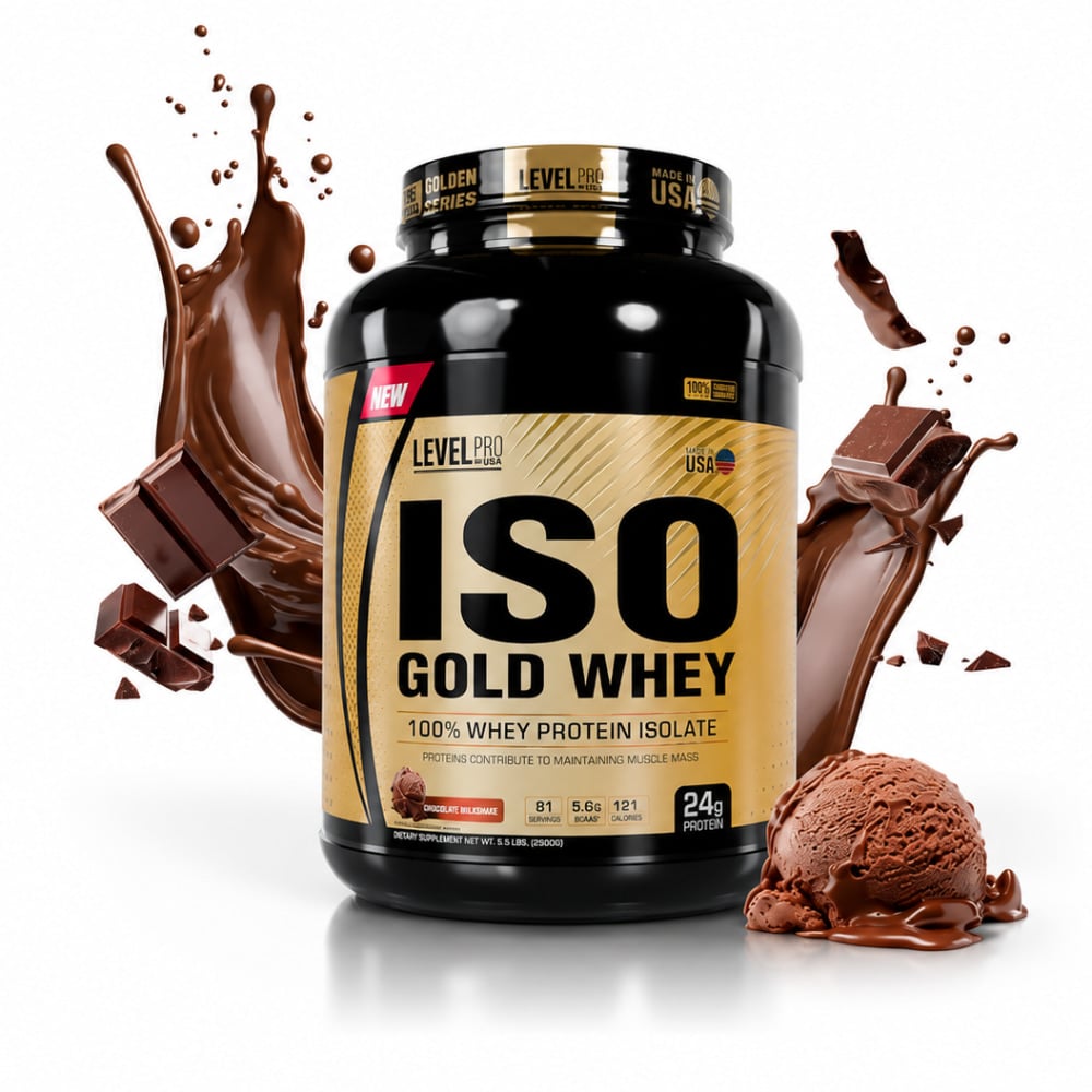PROTEINA ISO GOLD WHEY LEVEL PRO 2.5KG - CHOCOLATE - 1