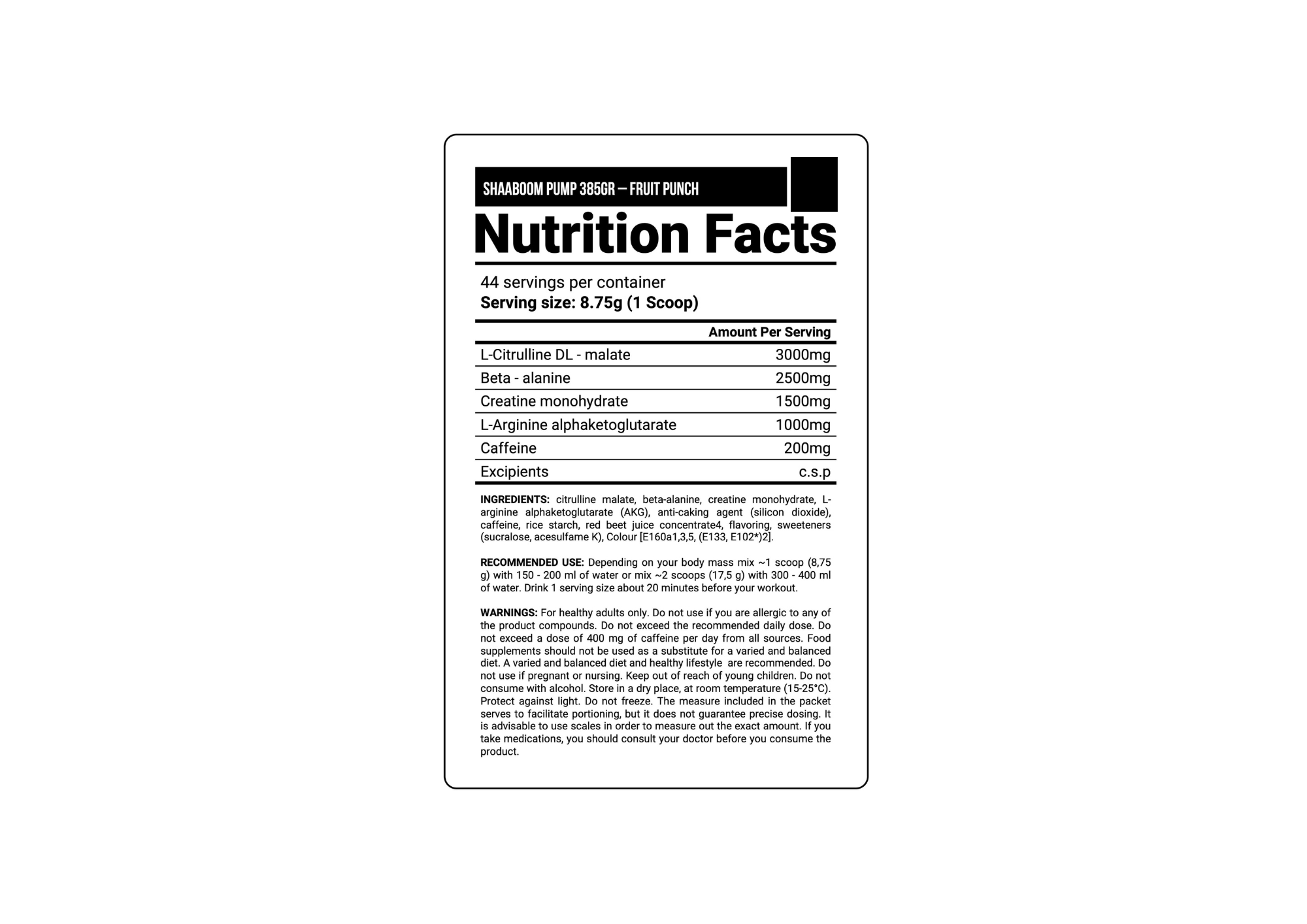 CREATINA KEVIN LEVRONE PACK 300 GR + SHAABOOM PUMP 44 SERV. - 2