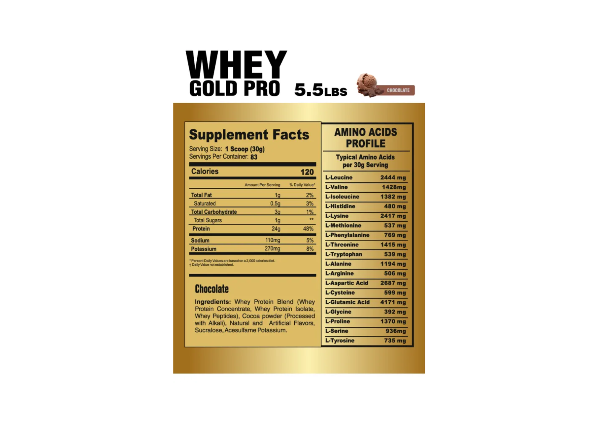 LEVEL PRO WHEY GOLD  2.5KG VAINILLA + CREATINA APPLIED 500 GR - 2