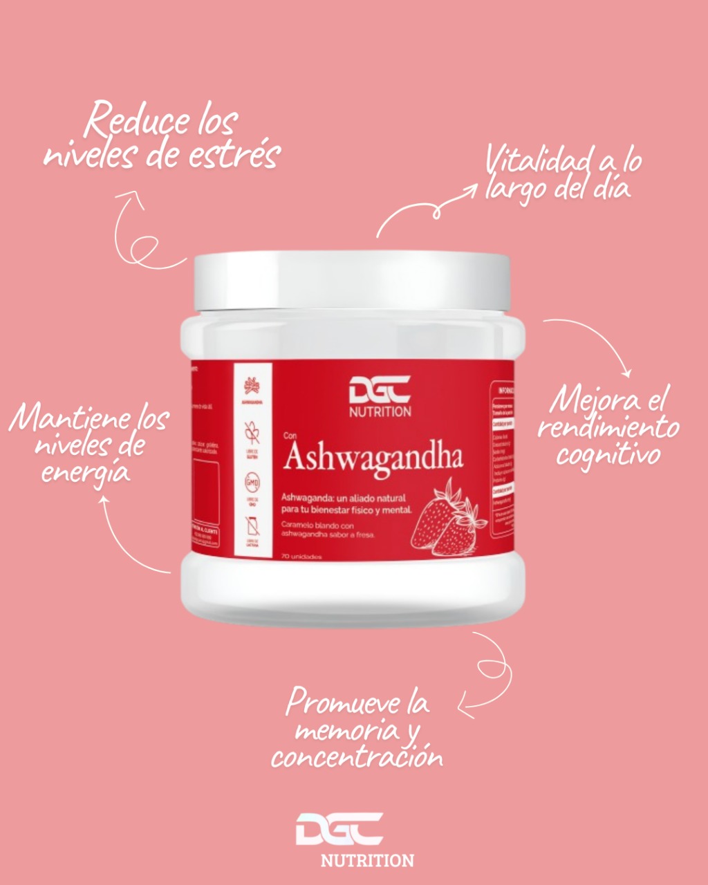 ASHWAGANDA DGC  70 GOMAS - 3