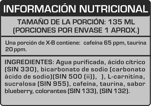 XB X-BURN PACK X15 QUEMADOR DE GRASA - FISICA SABOR BLUEBERRY - 2