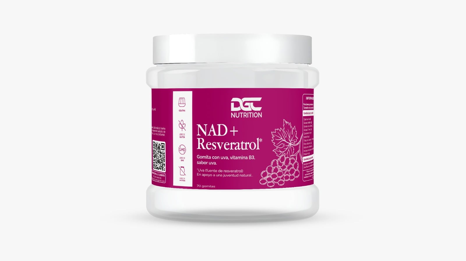NAD CON RESVERATROL DGC 70GOMAS - 1
