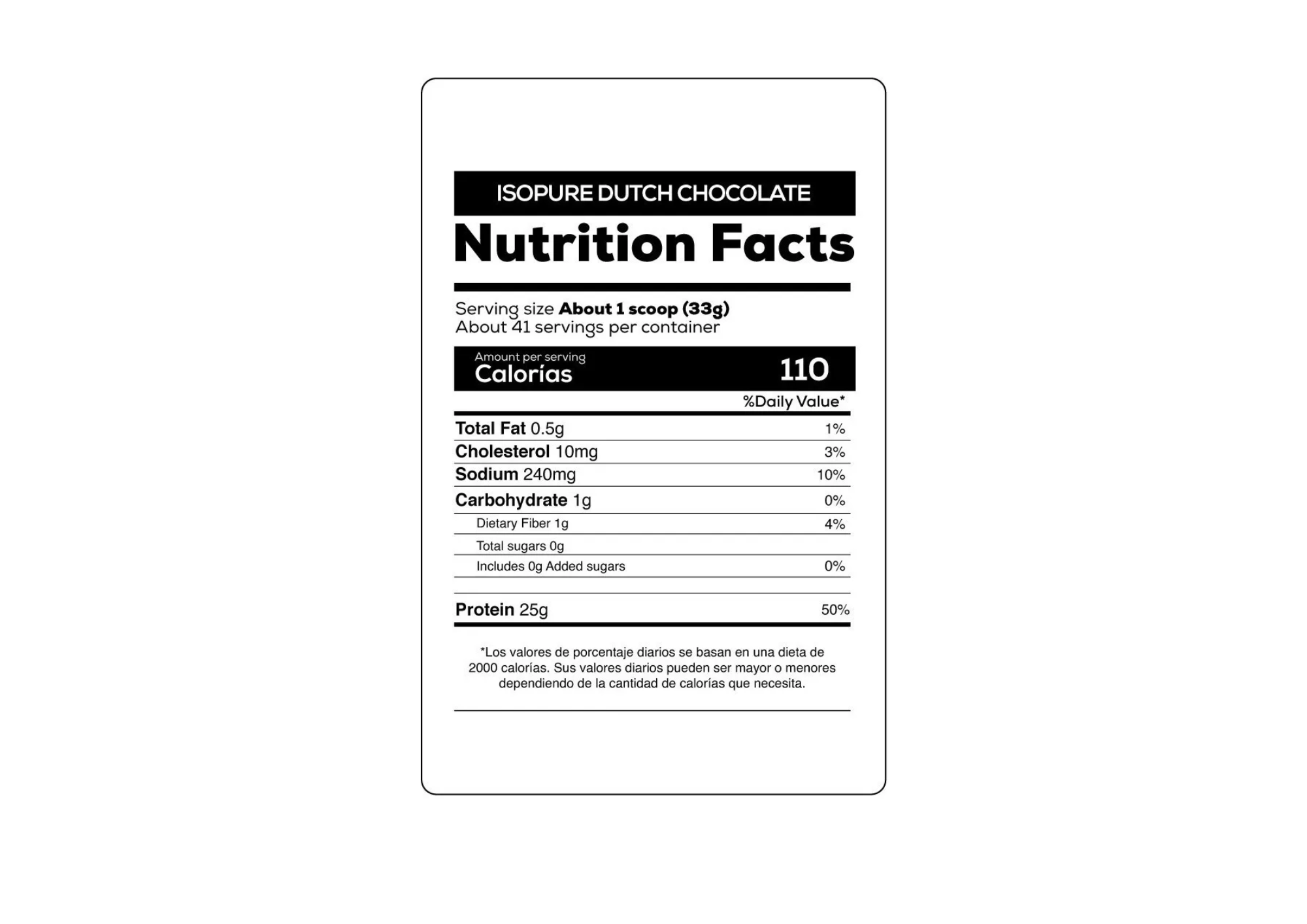 PROTEINA ISOPURE ZERO CARB 3 LB - CHOCOLATE - 2