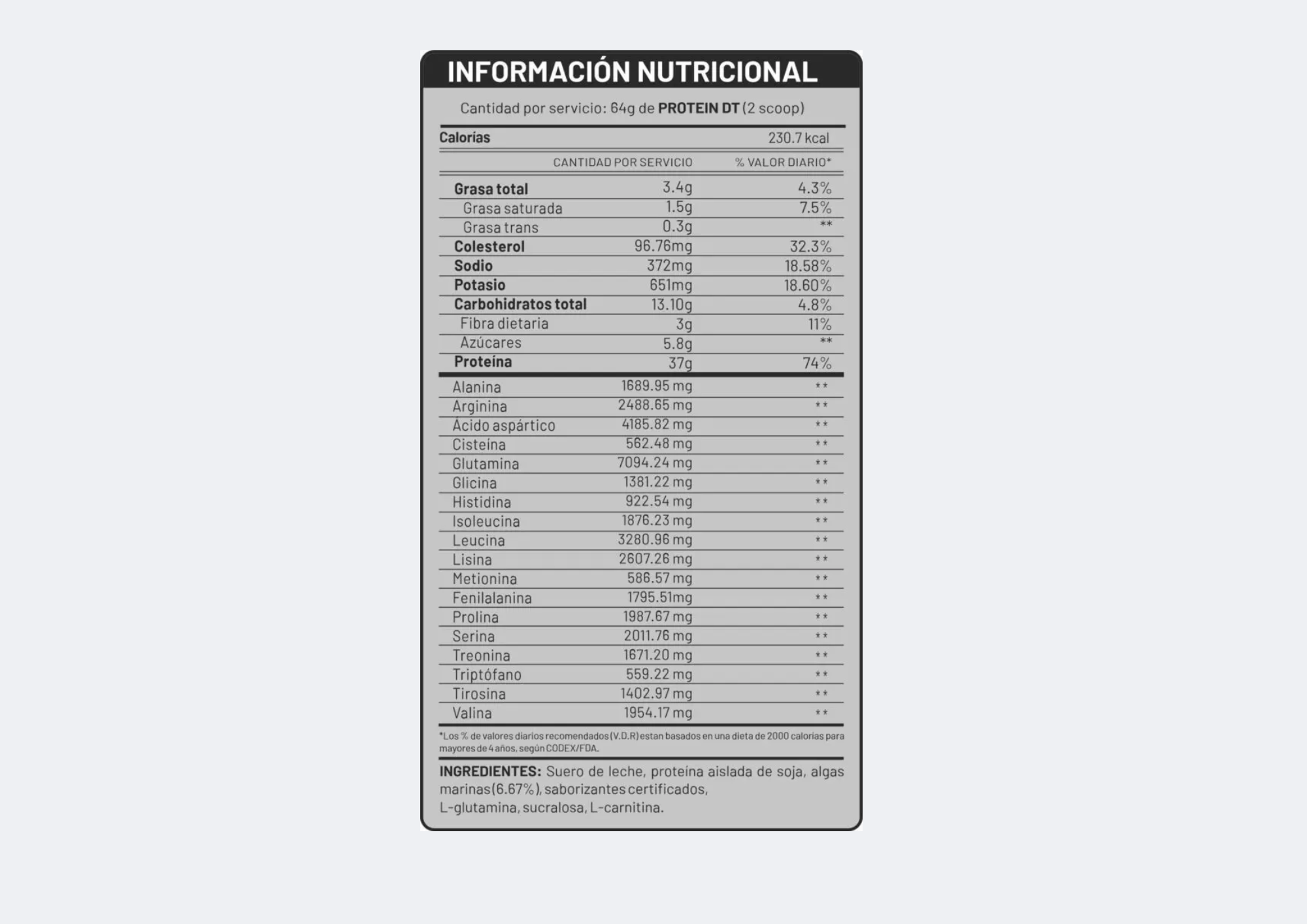 PROTEÍNA DT 1.5 KG UNIVERSE NUTRITION REEMPLAZADOR DE COMIDAS - 2