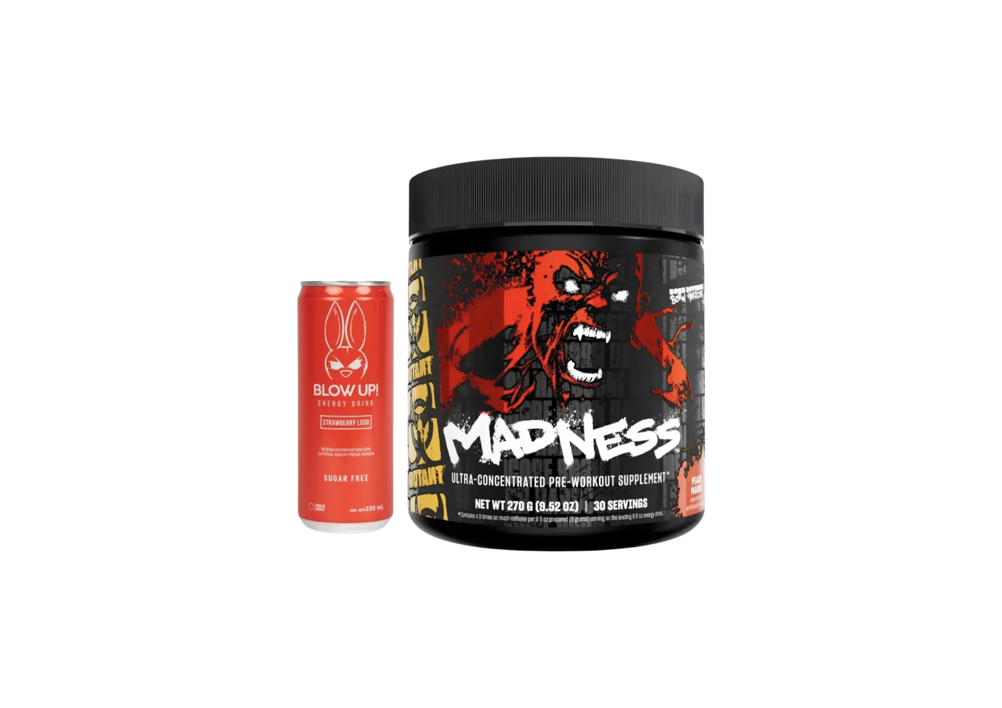PRE ENTRENO MUTANT MADNESS 30 SERV - PEACH MANGO + BLOW UP - 1