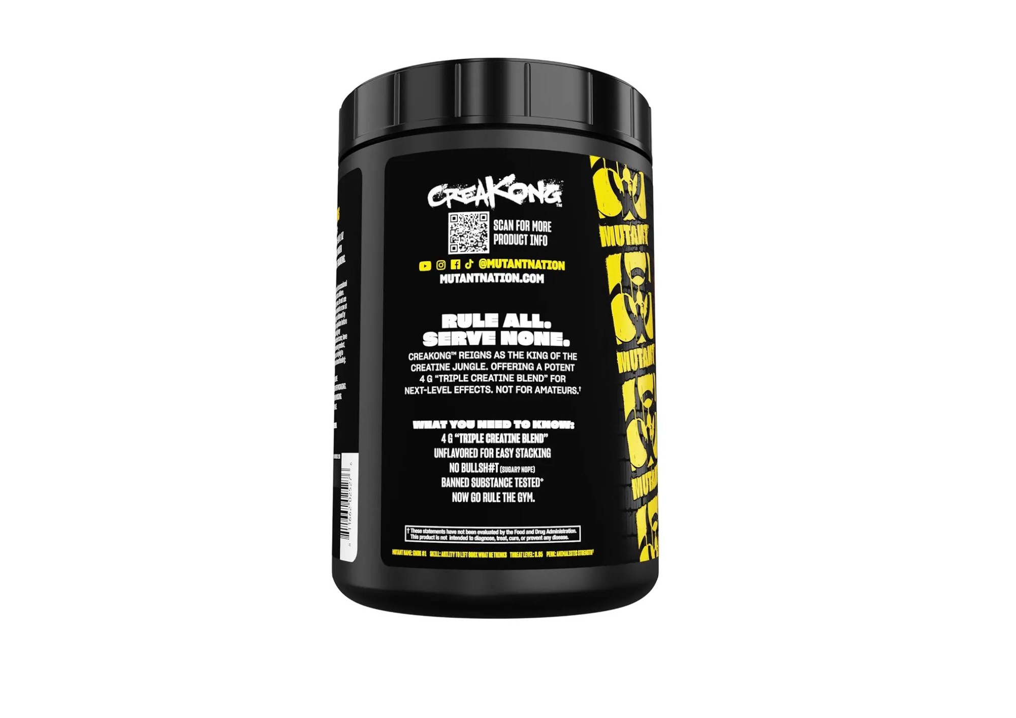 3 TIPOS DE CREATINA MUTANT CREAKONG 1KG 250 SERV - 2