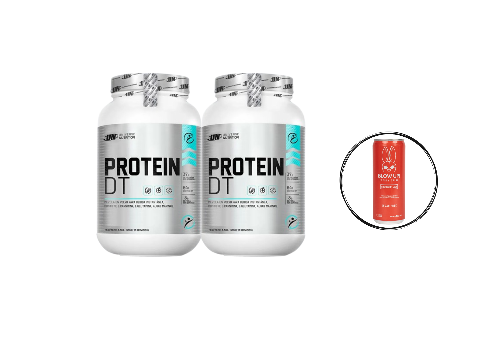 COMBO FITNESS DT WHEY PROTEIN 1.5 KG + BLOW UP ENERGY - 1