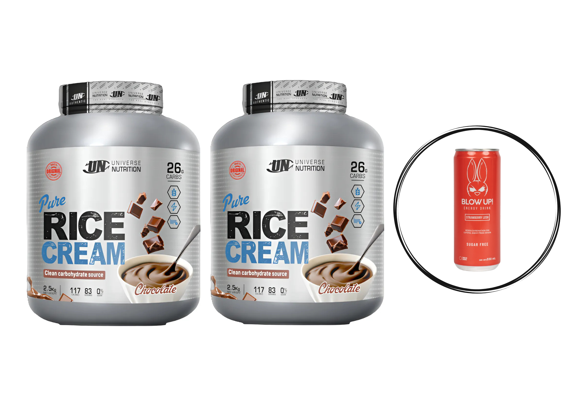 PACK FITNESS UNIVERSE CARBS 2.5KG + BLOW UP ENERGY - 1
