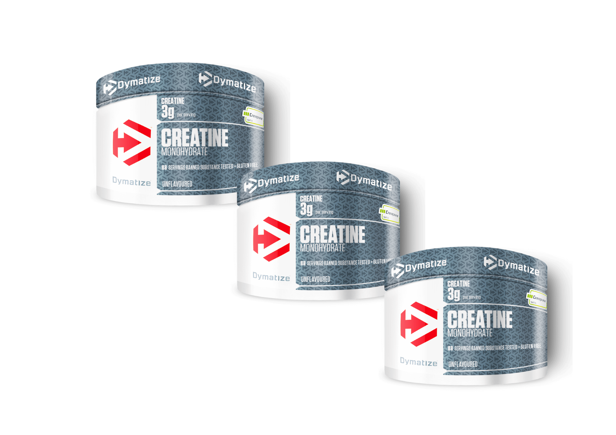 PACK CREATINA DYMATIZE X 3 300 GRAMOS CREAPURE - 1
