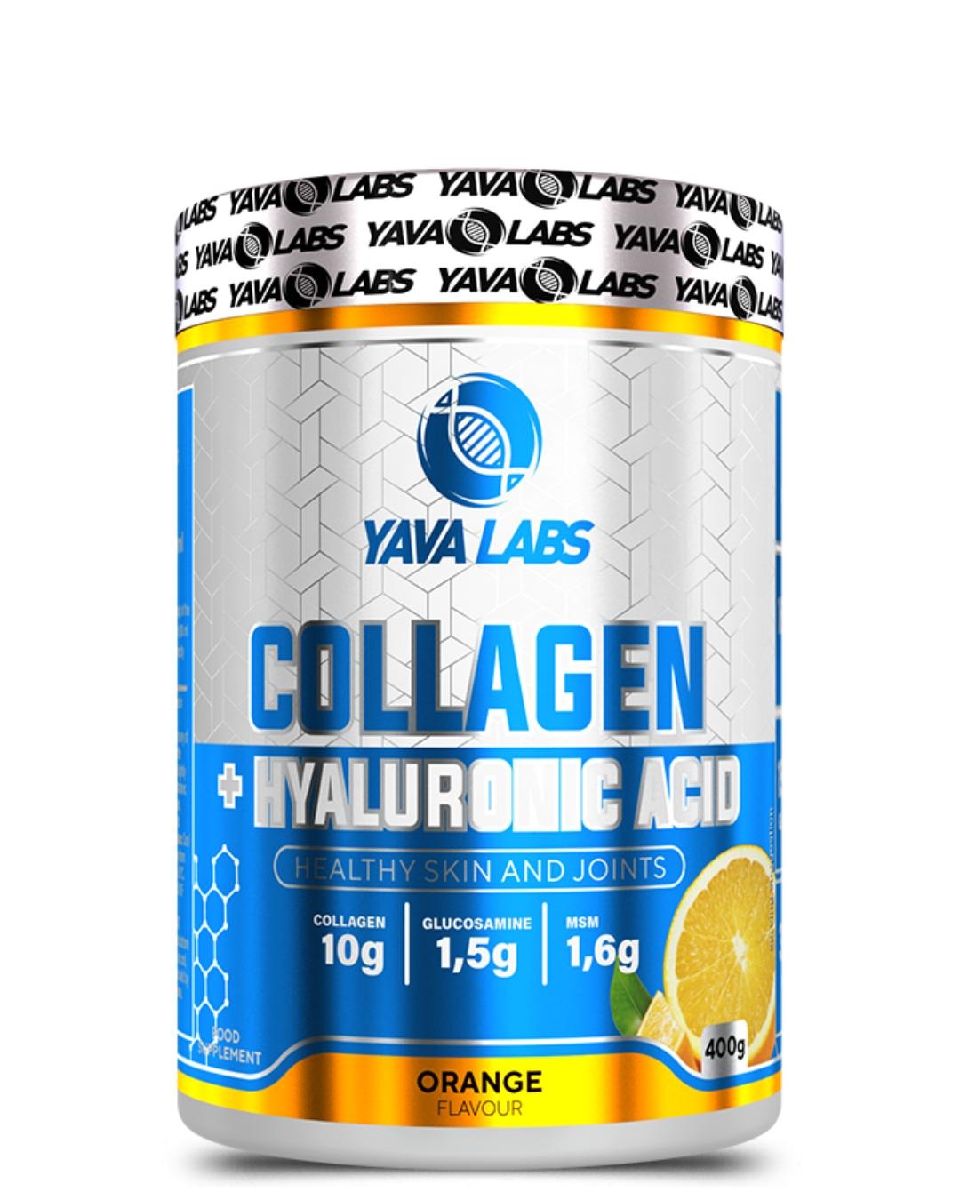 COLAGENO CON ACIDO HIALURONICO + GLUCOSAMINA 400 GR USA - 1